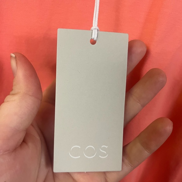 COS NWT Women's A-Line Peach Casual T-Shirt Dress- Size Medium - Picture 5 of 8